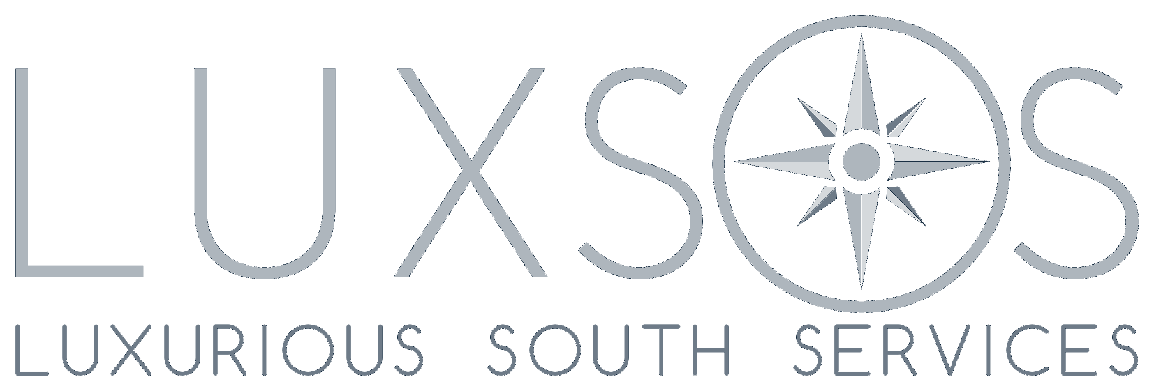 LUXSOS Luxurious South Services compass rose logo